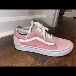 Brand new, unworn pink suede Vans. Women's size 8.